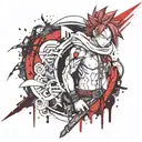 Fairy tail anime tattoo showcasing tattoo design idea