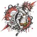 Fairy tail anime tattoo showcasing tattoo design idea