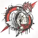 Fairy tail anime tattoo showcasing tattoo design idea