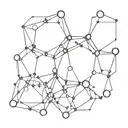 An abstract representation of a LSD molecule with intricate linework tattoo design idea