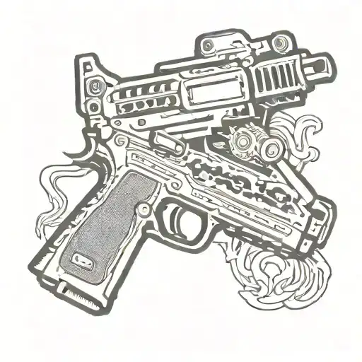 Uzi gun tattoo tattoo design idea