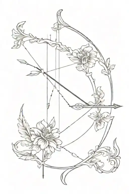 bow nad arrow baroque tattoo design tattoo design idea