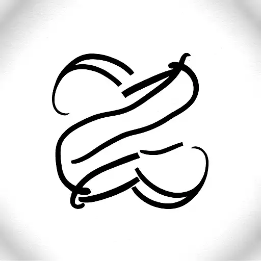 minimalistic infinity symbol, continuous-line tattoo design idea