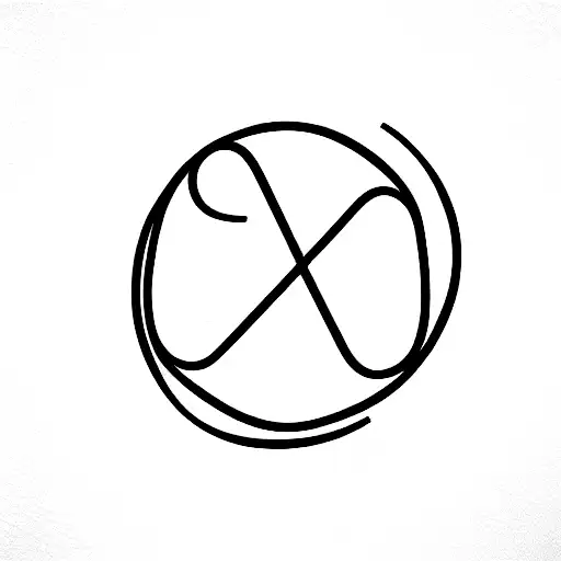 minimalistic infinity symbol, continuous-line tattoo design idea