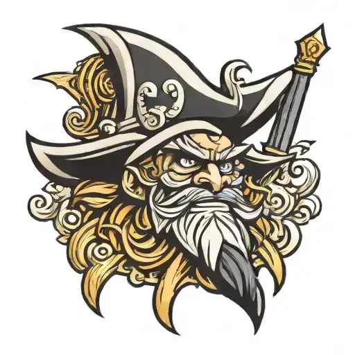 whitebeard logo tattoo design idea