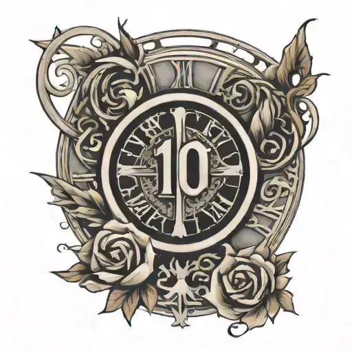 roman numbers 11 04 2006 integrated into the design tattoo design idea