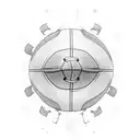 Design a tattoo depicting a football field transformed into a vibrant art canvas tattoo design idea