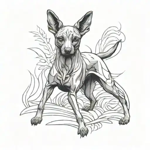 Xoloitzcuintli tattoo design idea