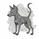 Xoloitzcuintli  tattoo design idea