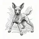 Xoloitzcuintli tattoo design idea