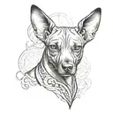 Xoloitzcuintli tattoo design idea