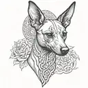 Xoloitzcuintli tattoo design idea