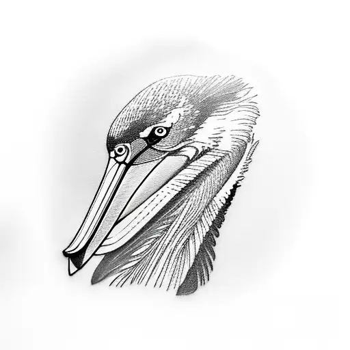 angry pelican tattoo design idea