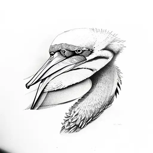 angry pelican tattoo design idea
