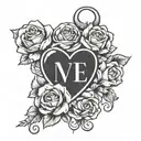 Remembrance tattoo for unborn childs and 4 hearts symbolizing love tattoo design idea