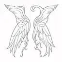 angel and devil wings tattoo design idea