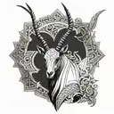 Arabian oryx tattoo design idea