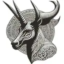 Arabian oryx tattoo design idea