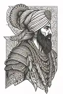 sikh warrior tattoo design idea