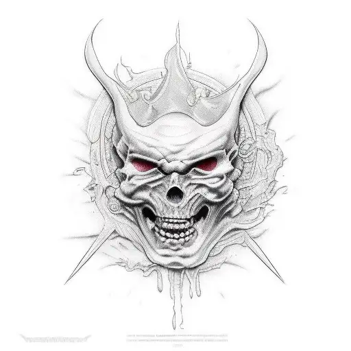  pure evil tattoo design idea
