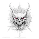  pure evil tattoo design idea