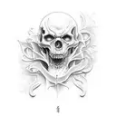  pure evil tattoo design idea