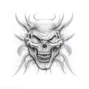  pure evil tattoo design idea
