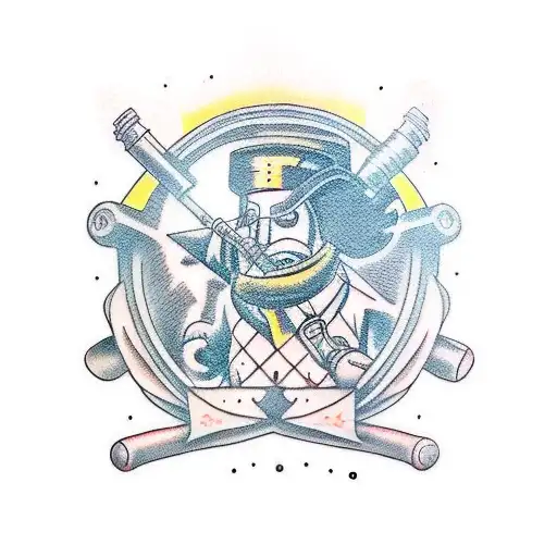 blacksmith artificer gunner tattoo design idea