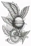 ohnezahn the golden snitch tattoo design idea