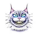 Cheshire Cat with Bigfoot and a spaceship tattoo design idea