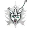 arya stark sword tattoo design idea