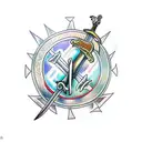 arya stark sword tattoo design idea