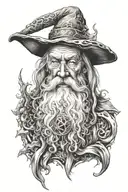 Wizard tattoo design idea