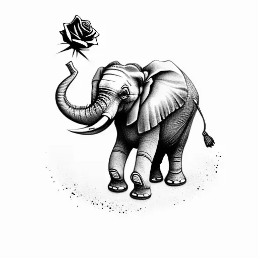 Elephant Roses Pappa   Tattoos by TioLu 