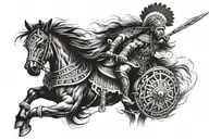 Indian warrior tattoo design idea