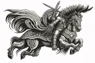 Indian warrior tattoo design idea