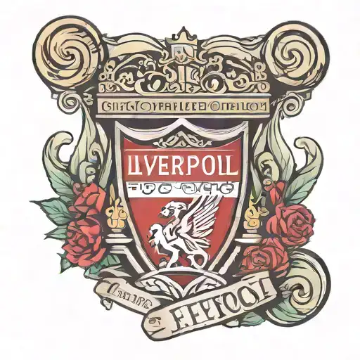 liverpool fc canon with the word tattoo design idea