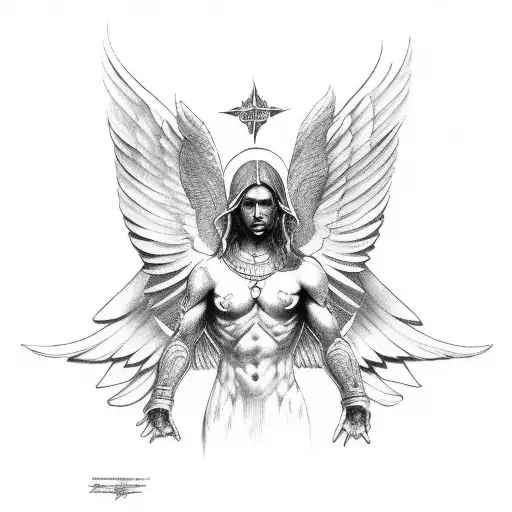 archangel Gabriel tattoo design idea