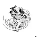 fu dog tattoo design idea