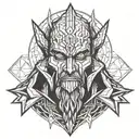 lich king tattoo design idea