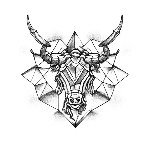 Taurus capricorn leo sign together step by step tattoo design idea