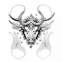Taurus capricorn leo sign together tattoo design idea