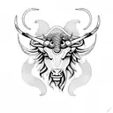 Taurus capricorn leo sign together tattoo design idea