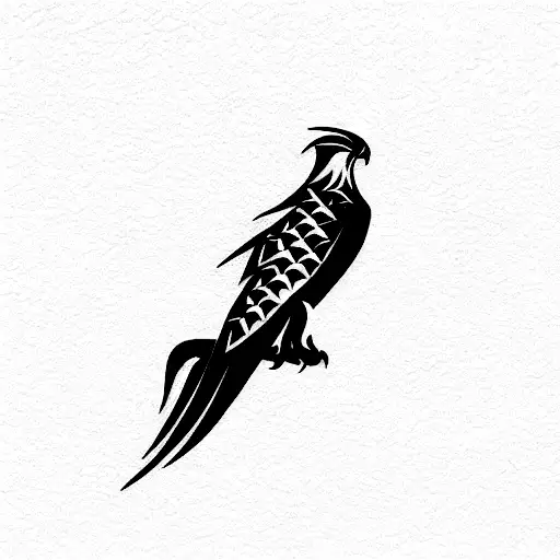 hawk in cold Gill tattoo design idea