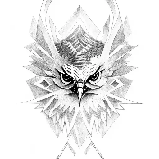 hawk in cold Gill tattoo design idea