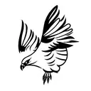 hawk in cold Gill tattoo design idea