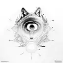Wolf Eye, Instinct Survival innate behavior Non-verbal communication Hierarchy Adaptation Reproduction by instinct natur tattoo design idea