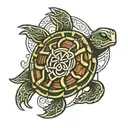 Celtic knot turtle  tattoo design idea