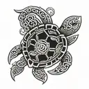 Celtic knot turtle  tattoo design idea
