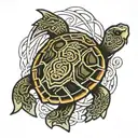 Celtic knot turtle  tattoo design idea